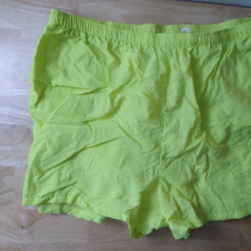 Vintage Sun Blocks Neon Yellow Wind Shorts Beach Swimming - Picture 2 of 9